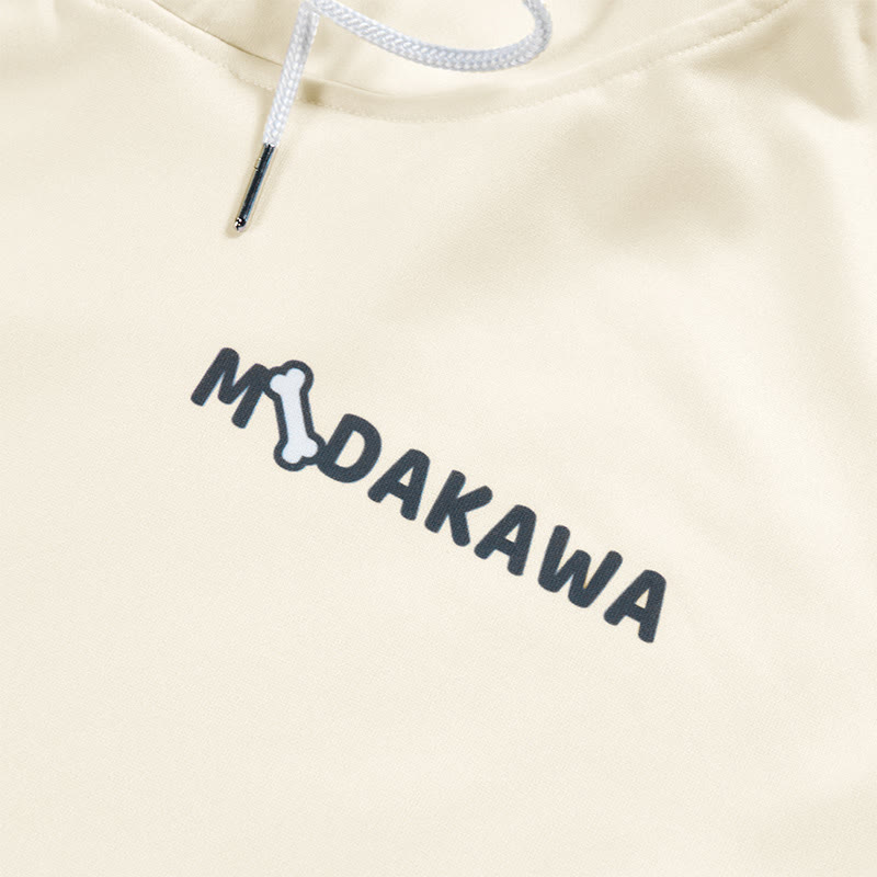 Stacked Puppy Letter Print Modakawa Loose Hoodie - image 2