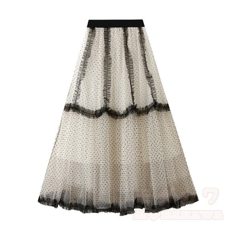 MODAKAWA X atka Fox Graphic Off Shoulder Top & Mesh Maxi Skirt - Apricot Skirt - One Size - image 12