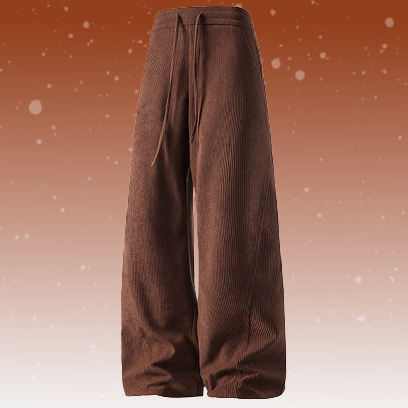 Gradient Knit Sweater Pocket Pants Two Pieces - Brown Pants - 4XL - image 11