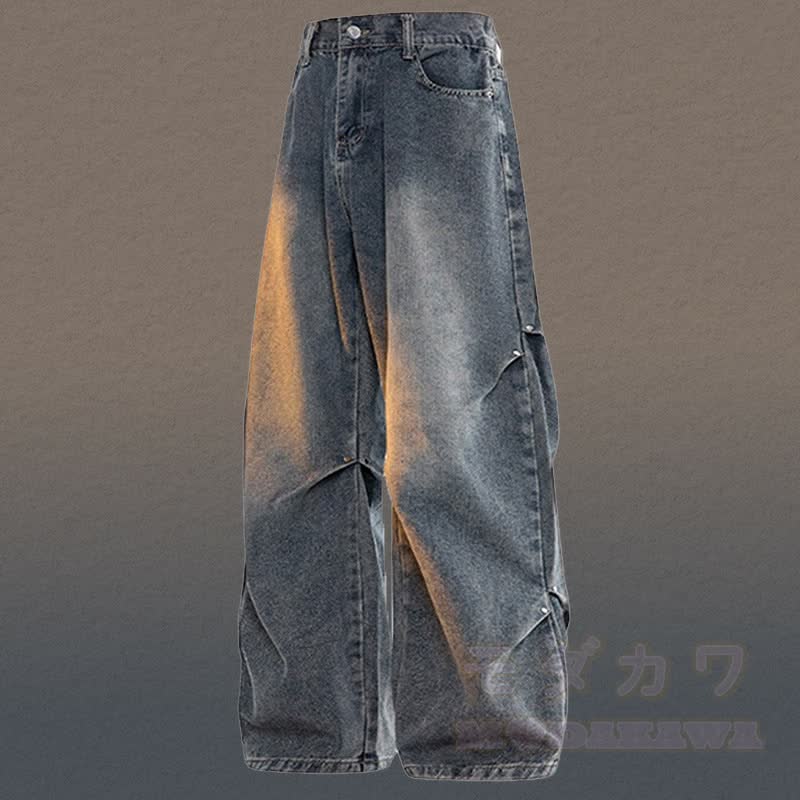 Gradient Knit Sweater Denim Pants Two Pieces - Blue Pants B - 3XL - image 11