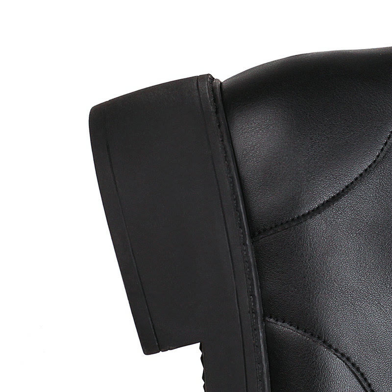 Thick Platform Block Heel Tall Riding Boots - image 16