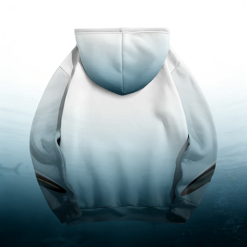 Great White Shark Graphic Modakawa Pullover Hoodie - image 3