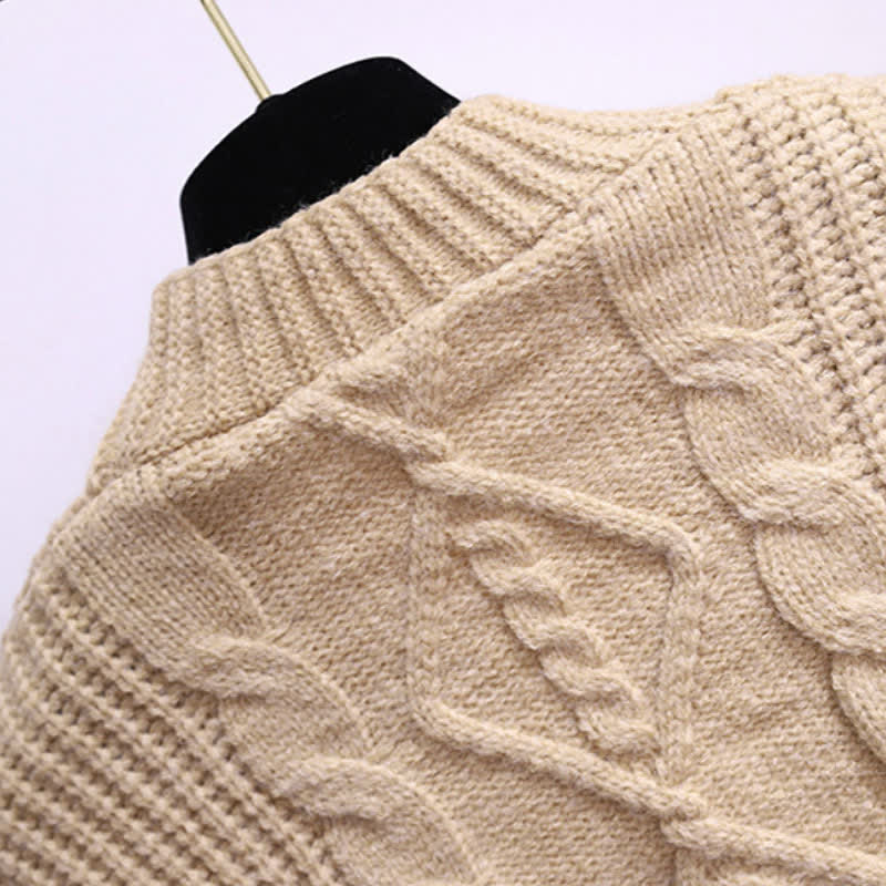 V-neck Cardigan Sweater Bow Tie Shirt Pleated Skirt Three Pieces Set - image 11