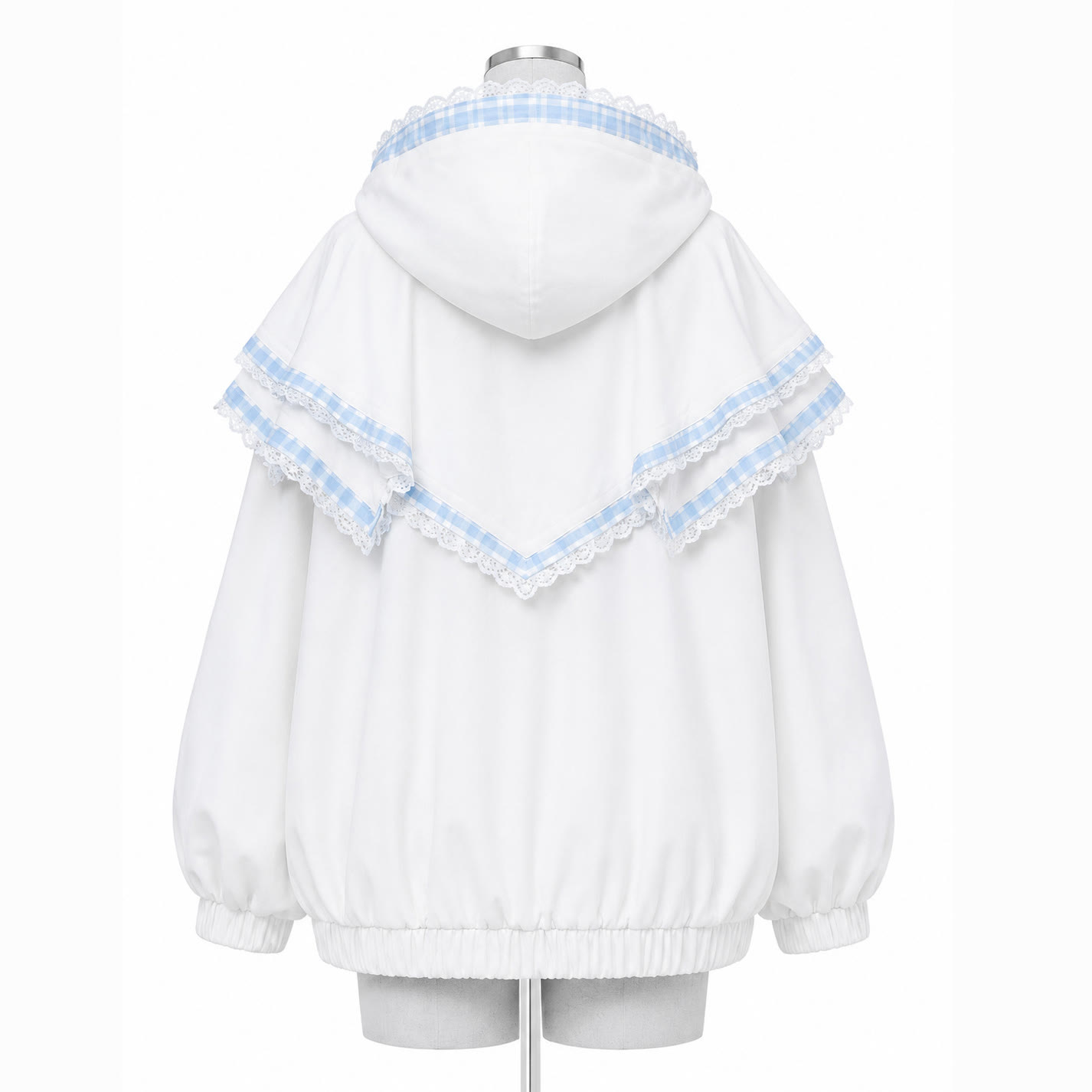 Y2K Dark Plaid Hooded Jacket - image 12