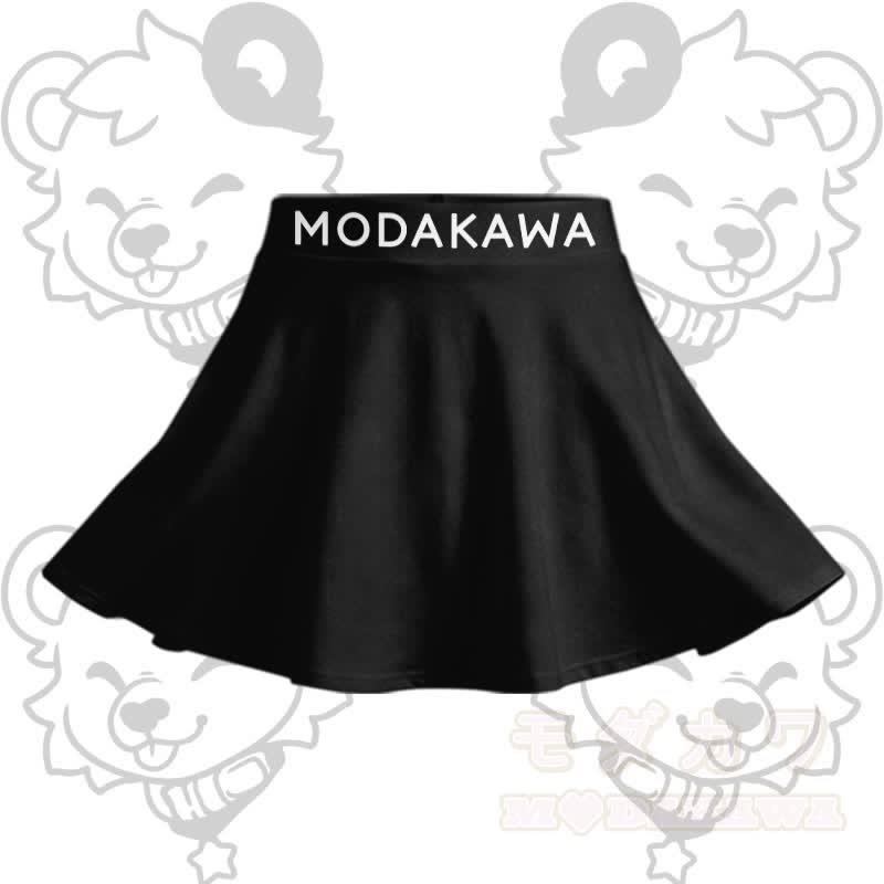 MODAKAWA X popipeko Bear Graphic Crop Tank Sport Top Skirt Matching Outfit - Black Skirt - 2XL - image 11