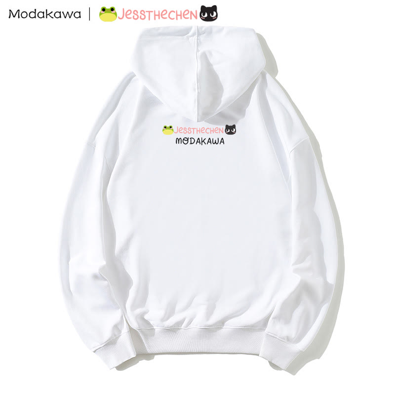 Fruit-Eating Cow Graphic Hoodie - image 6