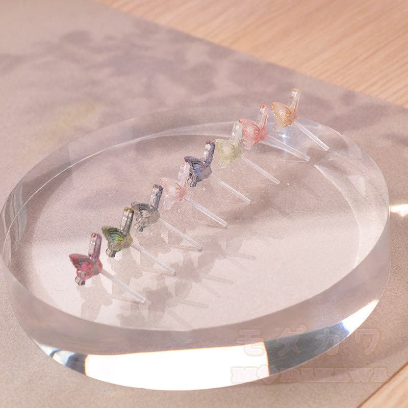 Resin Crystal Stud Earrings - image 7