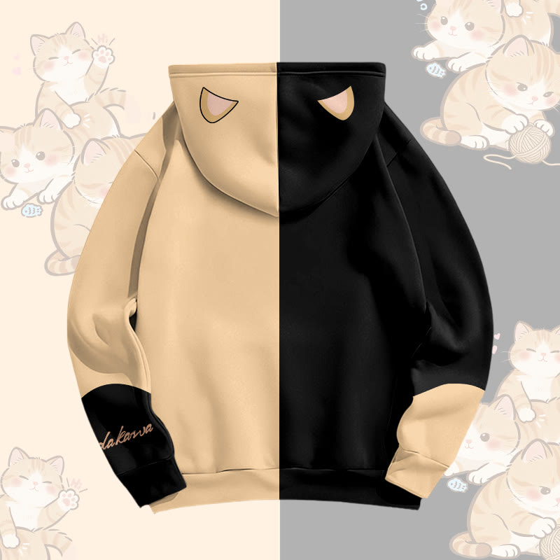 Cat Graphic Modakawa Pullover Hoodie - image 6