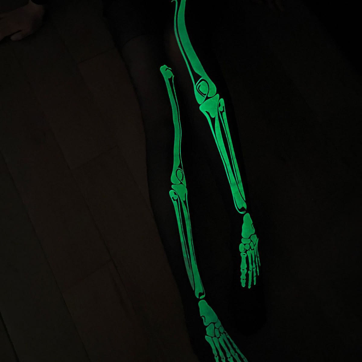 Halloween Glow-in-the-Dark Bone Tights - image 5