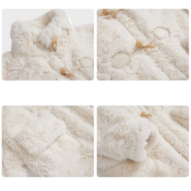 Chic Sherpa Cropped Duffle Coat - image 8