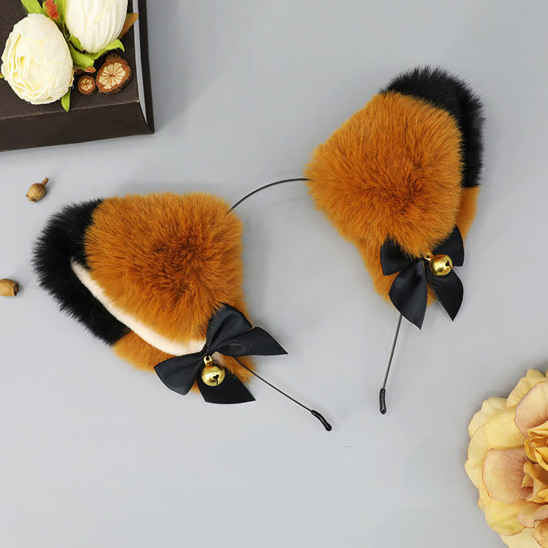 Halloween Furry Bow Animal Ears Headband and Tail - image 11