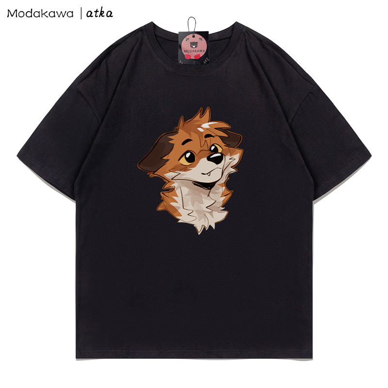 MODAKAWA X atka Anticipating Fox Grafik-T-Shirt - Black - 5XL - image 5