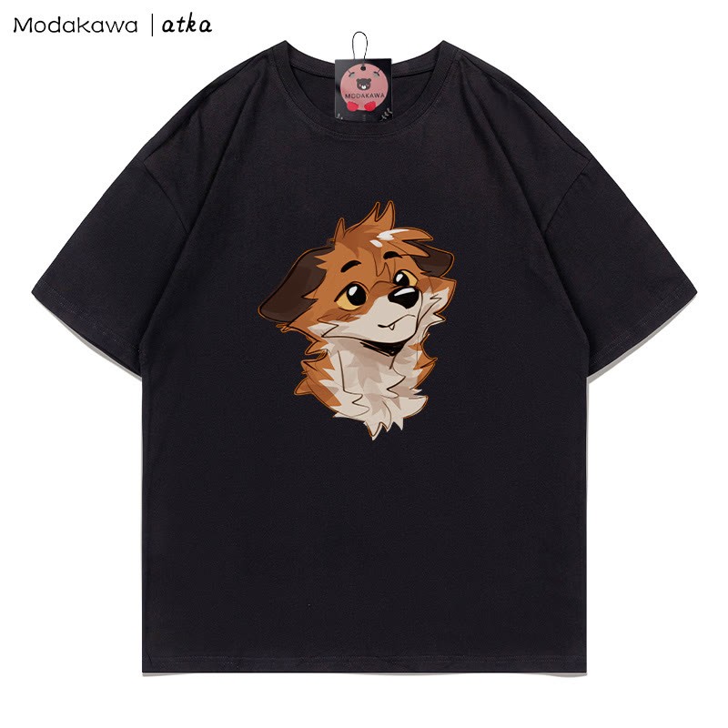 MODAKAWA X atka Anticipating Fox Grafik-T-Shirt - Black - 5XL - image 5