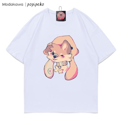 MODAKAWA X popipeko Welpenprint T-Shirt - White - 5XL - image 3