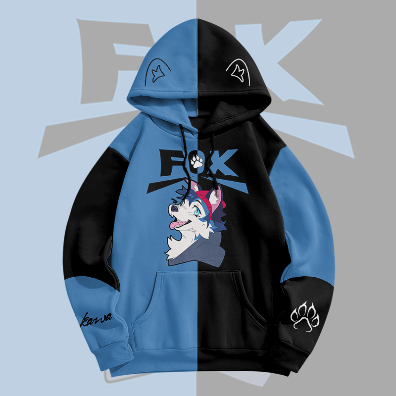 MODAKAWA X pandashk Joyful Fox Graphic Pullover Hoodie - image 2