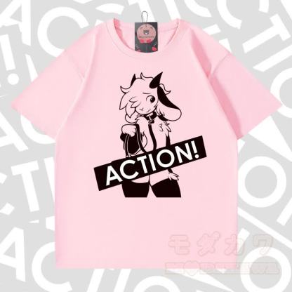 MODAKAWA X zarckets ACTION Goat Graphic 100% Baumwoll-T-Shirt - Rosa - 5XL - image 10