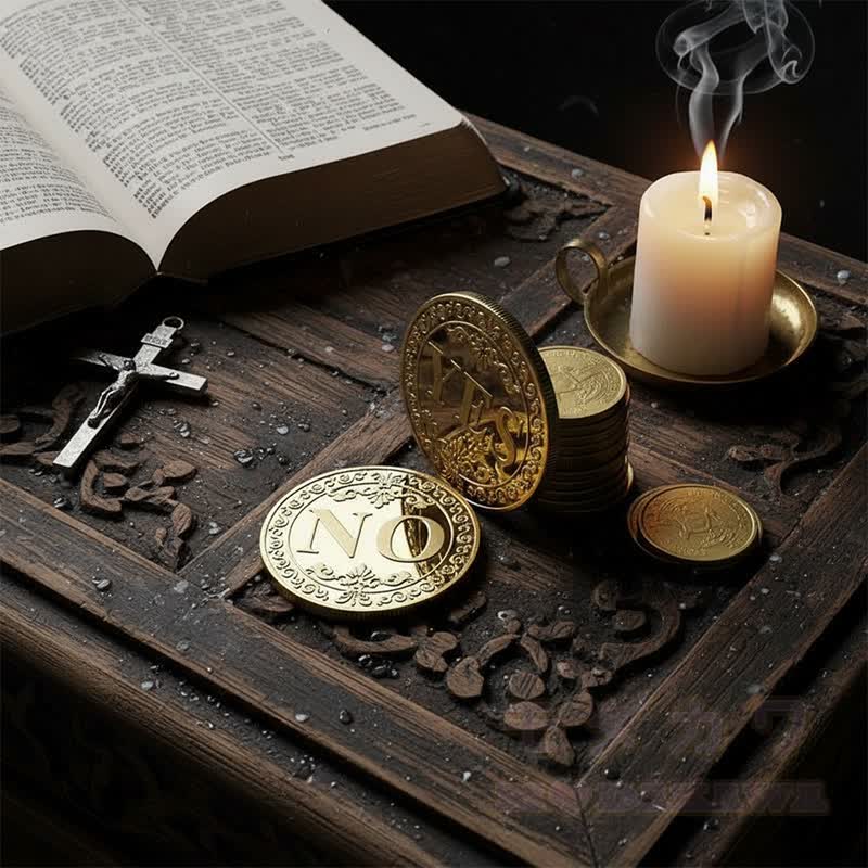 JA NEIN Entscheidungsmünze Glücks-Wahrsage-Herausforderung Geschenk - image 6