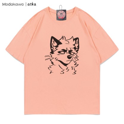MODAKAWA X atka Cheeky Fox Grafik-T-Shirt - Peach - 5XL - image 4