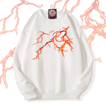 Modakawa Sweatshirt mit Lightning Rock Grafik - White - 5XL - image 3