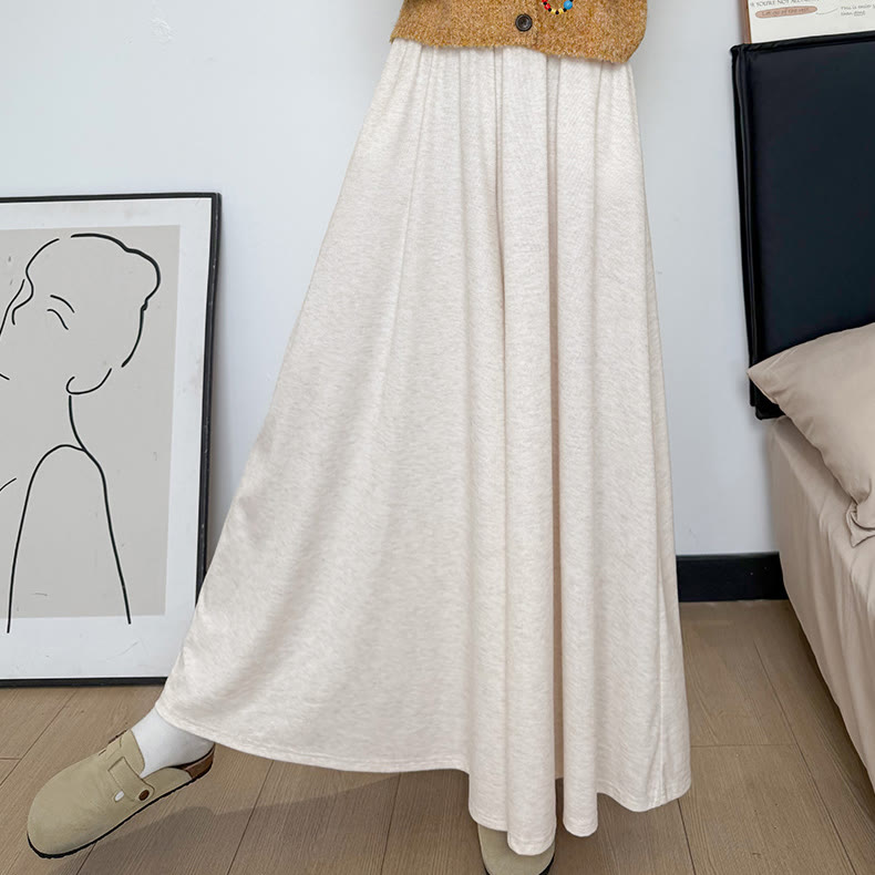 Dreiteiliges Set aus Strickweste, Bluse und Rock mit Rundhalsausschnitt und Katzenmotiv - Beige Rock - One Size - image 14