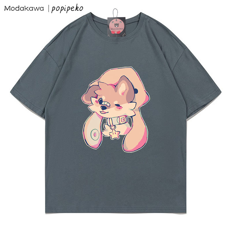 MODAKAWA X popipeko Welpenprint T-Shirt - Grey - 5XL - image 9