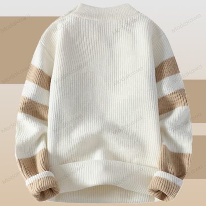 Zweiteiler: Strickpullover mit Farben -Design und Jeans - image 7