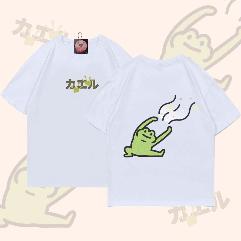 Goofy Frog Grafik-T-Shirt - White - 5XL - image 4