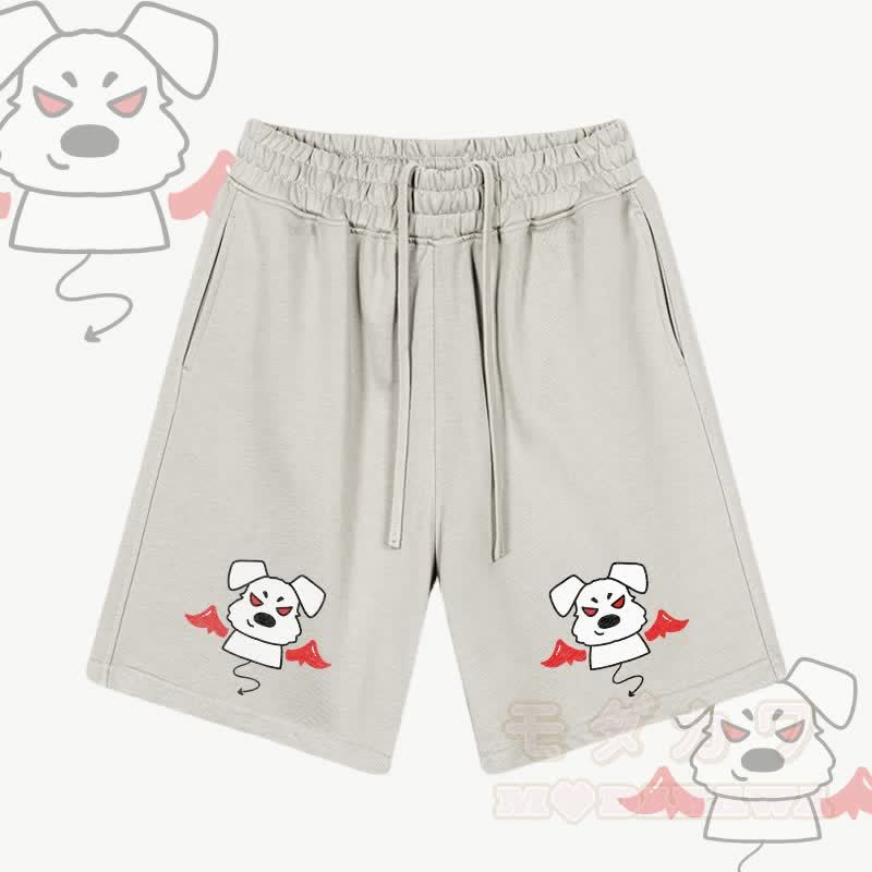 MODAKAWA Devil Puppy Grafik-Shorts mit Kordelzug - Aprikose - 2XL - image 5