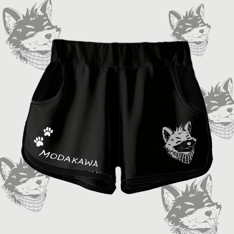 MODAKAWA Gradient Tongue-Out Koda Graphic Shorts - Black - 5XL - image 7