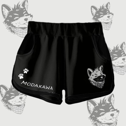MODAKAWA Gradient Tongue-Out Koda Graphic Shorts - Black - 5XL - image 7