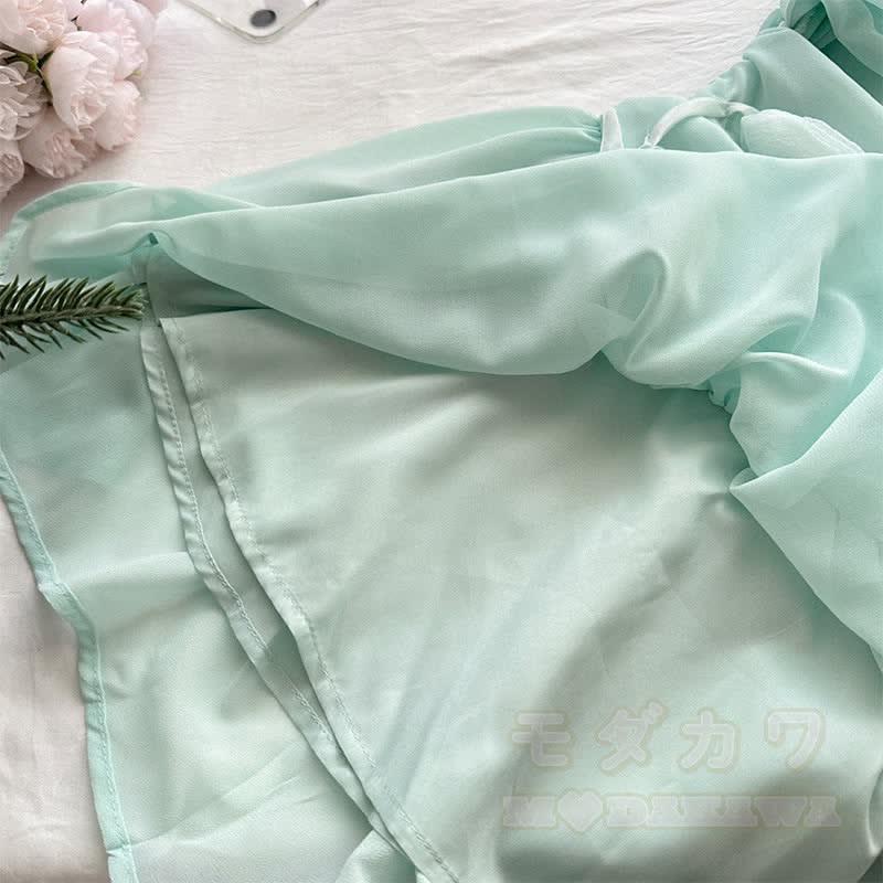 Ein-Schulter-Kleid mit Blumenausschnitt - image 9