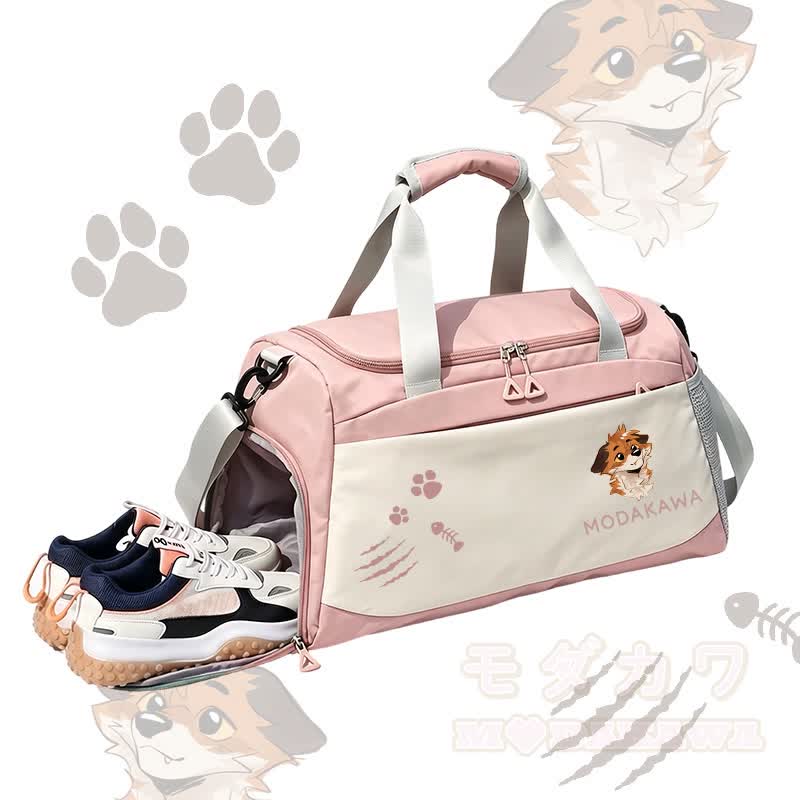 MODAKAWA X atka Anticipating Fox Graphic Sporttasche mit großem Fassungsvermögen - Rosa - 55 x 28 x 26 cm - image 4