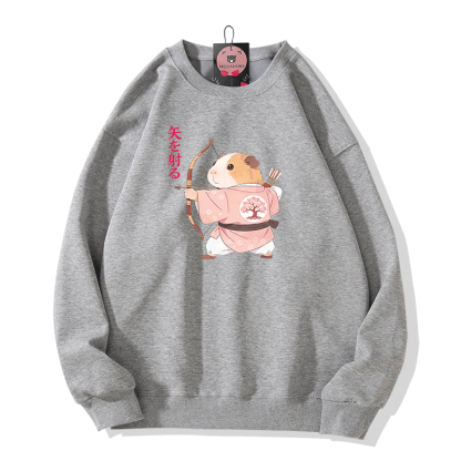 Modakawa Sweatshirt mit Kugelfisch-Grafik - Grey - 5XL - image 3