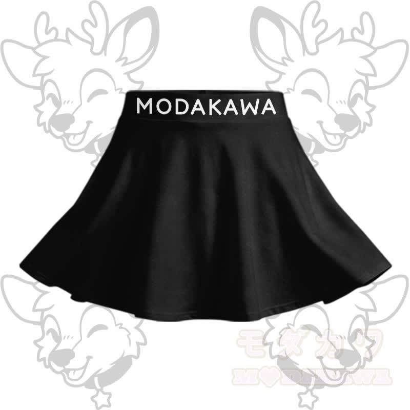 MODAKAWA X popipeko Hirsch-Grafik Crop Tanktop Sport Top Rock passendes Outfit - Schwarzer Rock - 2XL - image 11