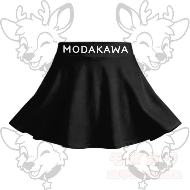 MODAKAWA X popipeko Hirsch-Grafik Crop Tanktop Sport Top Rock passendes Outfit - Schwarzer Rock - 2XL - image 11