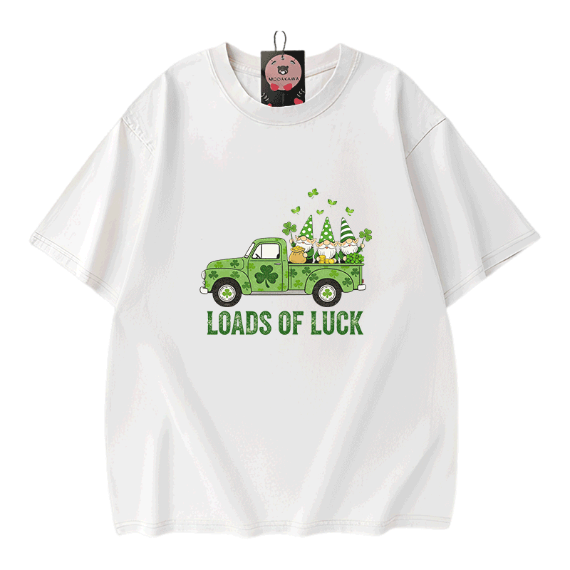 VIEL GLÜCK St. Pakrit's Day Autografik Modakawa Vintage gewaschenes T-Shirt aus 100% Baumwolle - White - 5XL - image 3
