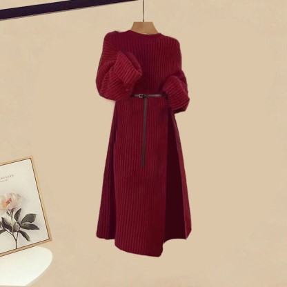 Strickkleid, Vintage-Rock mit Pferdegesicht, passendes Outfit - Sweater Dress - XL - image 2