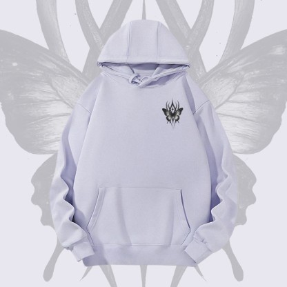 MODAKAWA Gothic Butterfly Graphic Heavyweight Hoodie - Purple - 2XL - image 6