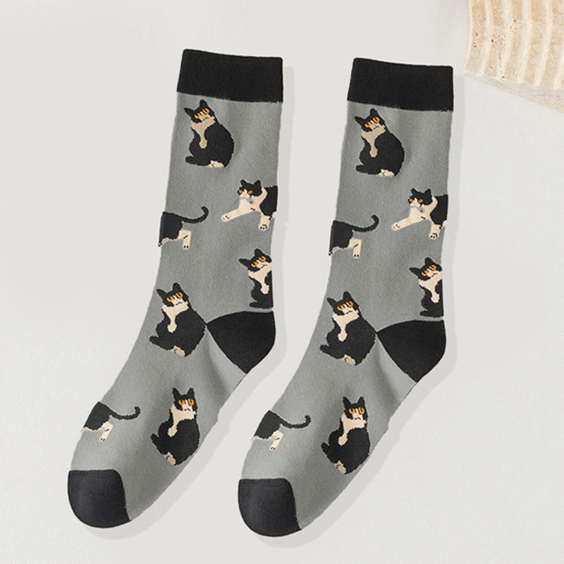 【 Kostenloses Geschenk bei Bestellungen über 80 $】Katzen-Cartoon-Baumwollsocken bis zur Mitte der Wade - image 4