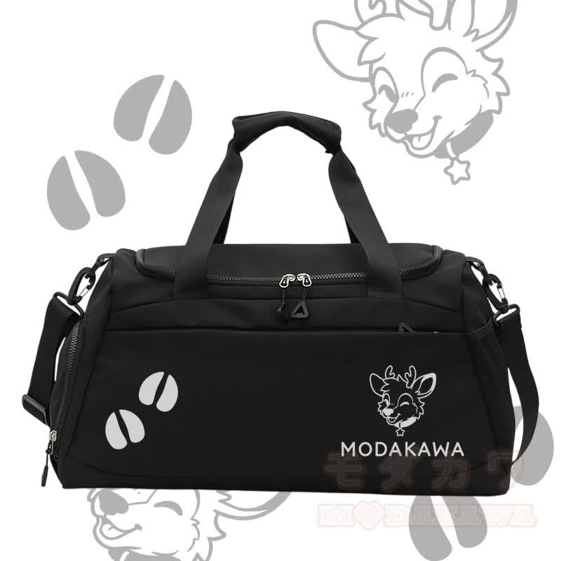 MODAKAWA X popipeko Deer Graphic Sporttasche mit großem Fassungsvermögen - Schwarz - 55 x 28 x 26 cm - image 6