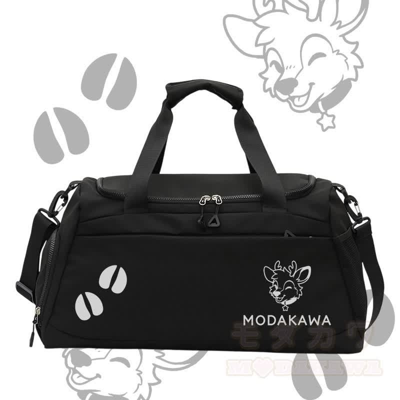 MODAKAWA X popipeko Deer Graphic Sporttasche mit großem Fassungsvermögen - Schwarz - 55 x 28 x 26 cm - image 6