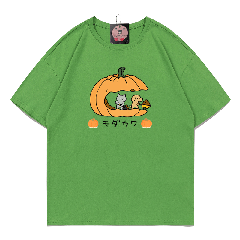 Pfoten Kürbisse Kätzchen Welpe Halloween Grafik T-Shirt - Green - 5XL - image 9
