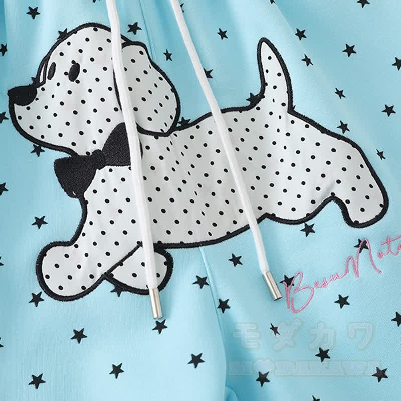 Hochwertige, strapazierfähige Shorts mit Press Star Puppy-Stickerei und Kordelzug - image 14