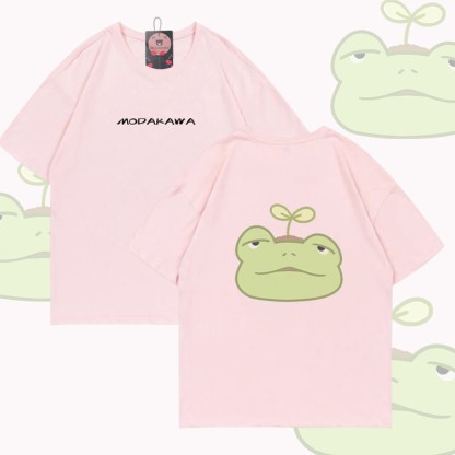 Sprout Frog Graphic Modakawa Baumwoll-T-Shirt - Pink - 5XL - image 2