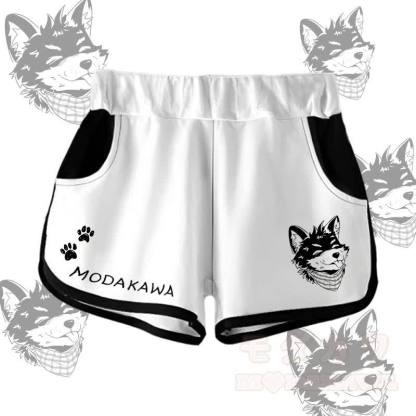 MODAKAWA Gradient Tongue-Out Koda Graphic Shorts - Weiß - 5XL - image 6