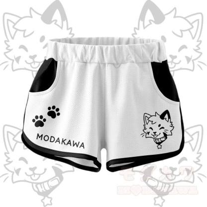 Kitty Graphic Crop Tank Sport Top Shorts Bikini Modakawa Matching Outfit - Weiße Shorts - 4XL - image 7