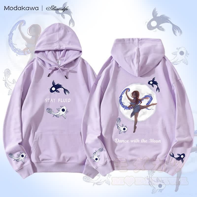 MODAKAWA X Shionslife Katara Water Bending Graphic Streetwear Pullover Hoodie - Lila - 5XL - image 3