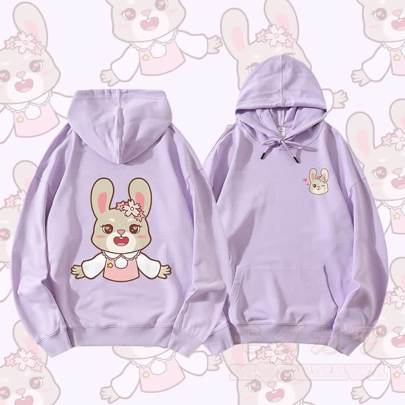 MODAKAWA Niedlicher Partner-Hoodie mit Tiermotiv - Lila - 5XL - image 5