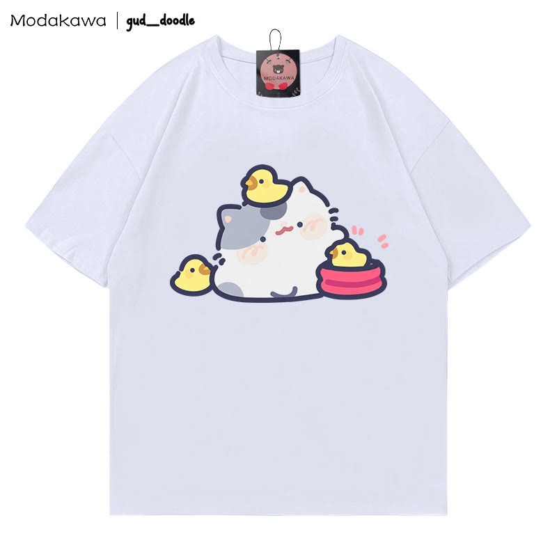 MODAKAWA X gud_doodle T-Shirt mit Kitty-Küken-Print - White - 5XL - image 5