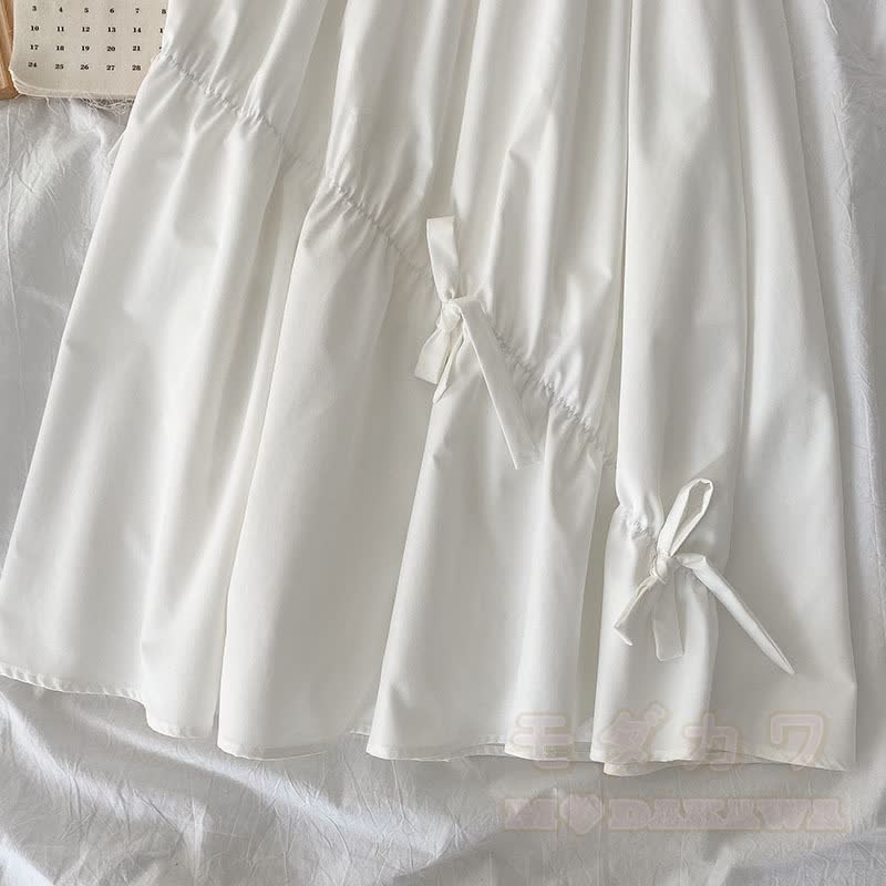 Unregelmäßiges Oberteil mit Schleife, passender Rock, Outfit - image 8